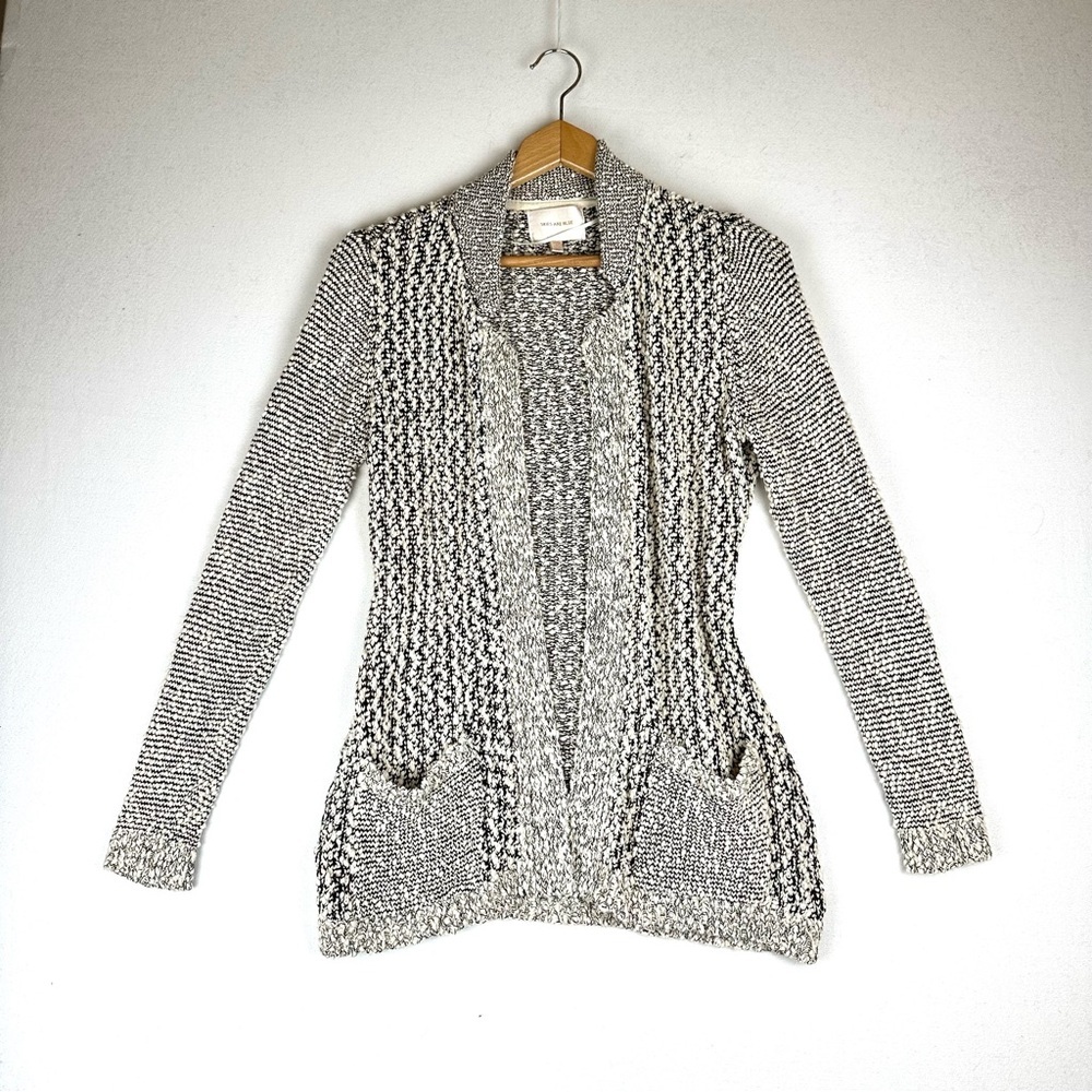 Skies Are Blue Marled Yarn Open Front Cardigan Office Sz XS